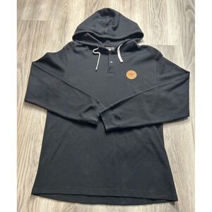 00's LRG Lifted Research Group Black Thermal‎ Henley Hoodie Men's Large